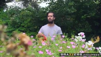 Blonde Milf in lingerie gives face sitting